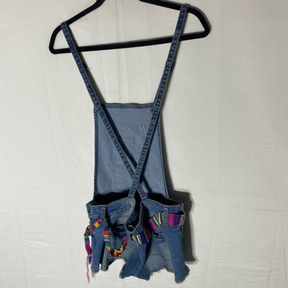Ardene Light Wash Denim Short Overalls 9 - Picture 13 of 14